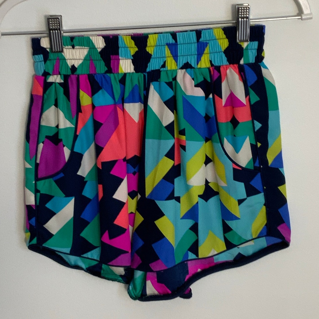 Alice & Olivia Silk Geometric Shorts Size Xs